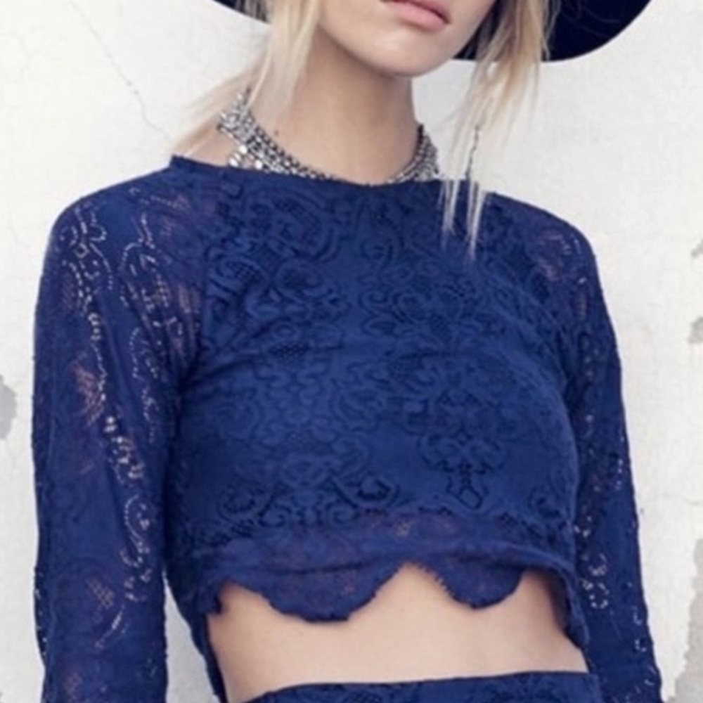 For Love & Lemons Lace Crop Top